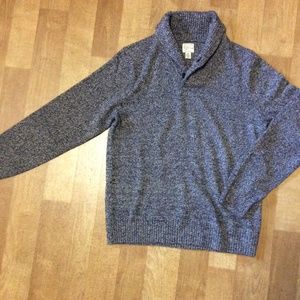 J Crew Rugged Merino Wool Sweater . New unworn shawl collor.